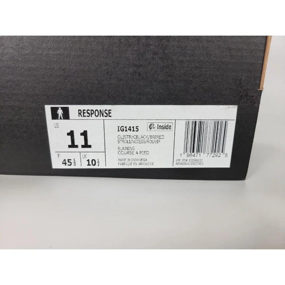 Adidas Response Athletic Shoes Sneakers Mens Size 11 Green Black White IG1415 - Picture 2 of 10
